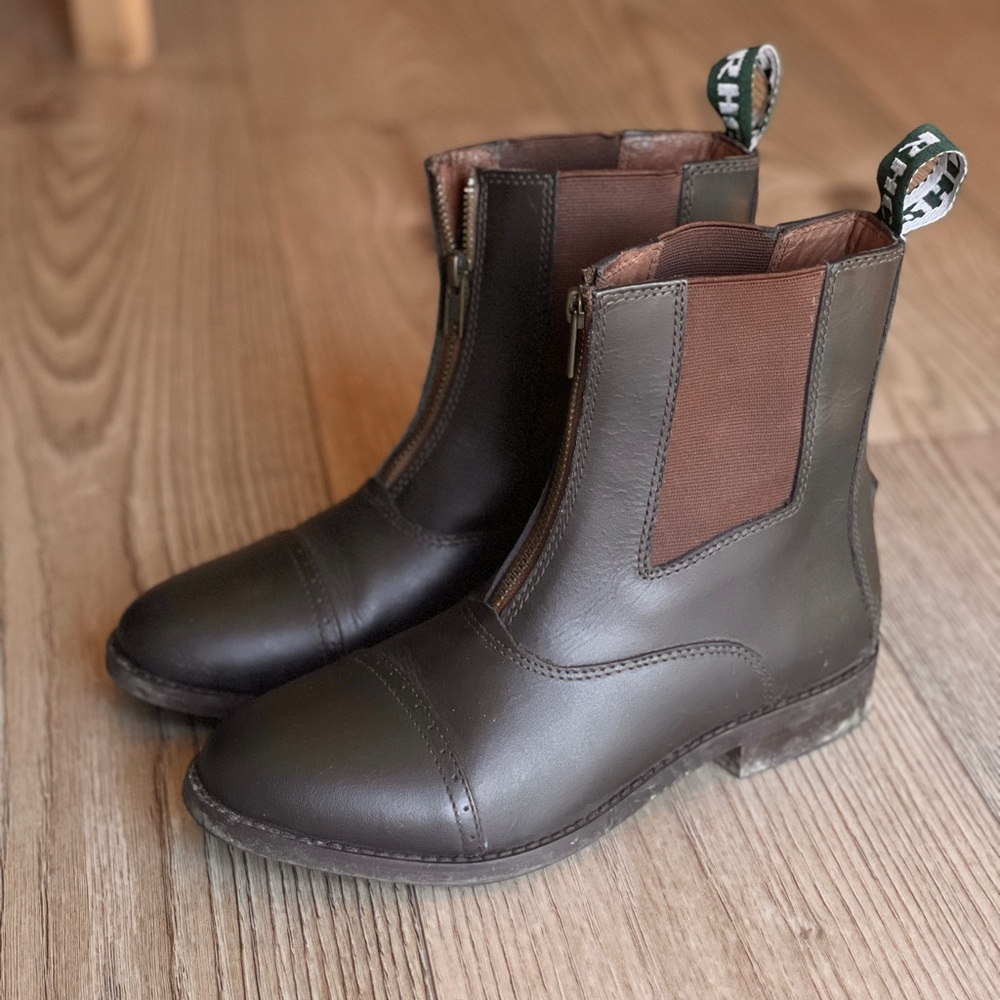 Brown Leather equestrian riding jodhpur Boots 7.5